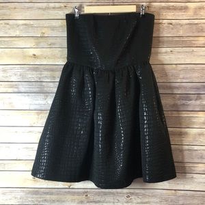 Aqua Large Strapless Party Dress Black L